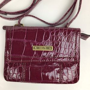 Relic Brand Faux Leather Reptile Print Purple-ish maroon Purse Handbag Crossbody